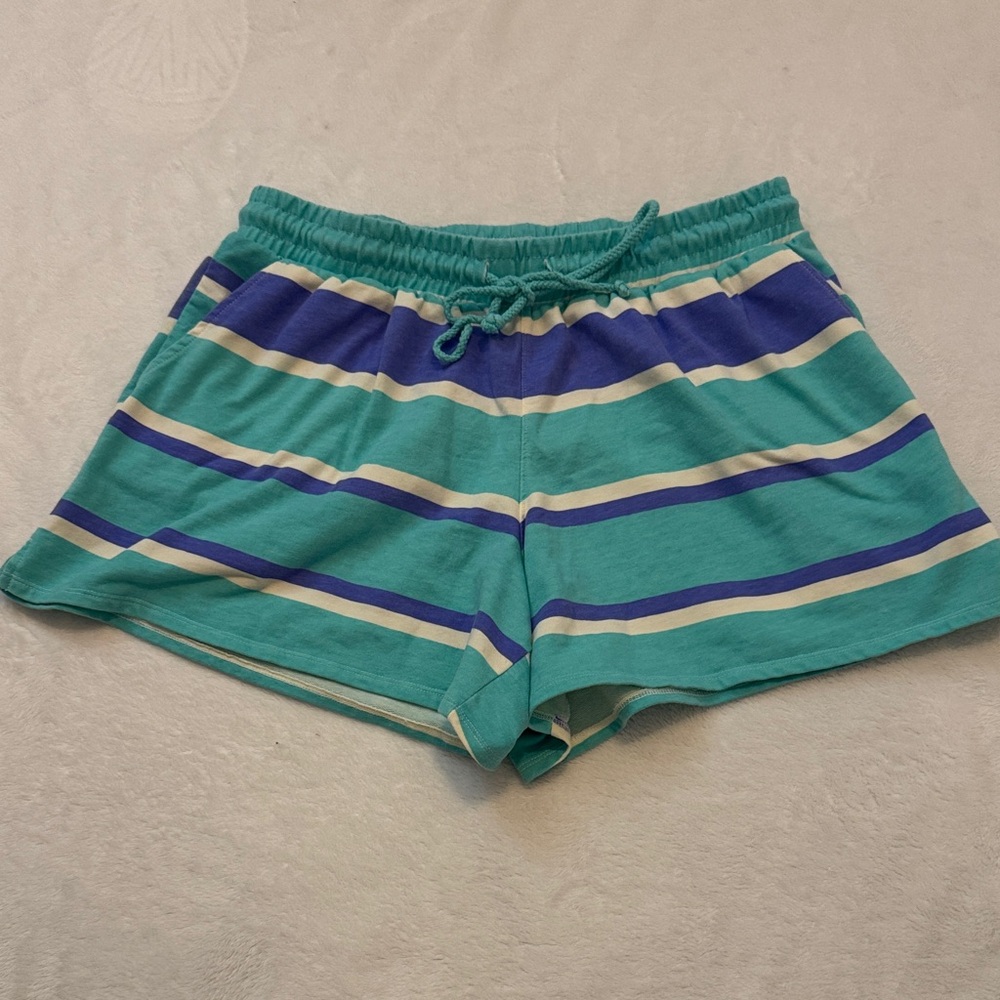 Wildfox Striped Lounge Shorts | Drawstring | Size Medium